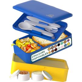 Bento Lunch Box, Couverts & 2 Pots À Sauce Inclus,