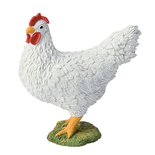 Animaux Figurine Poule Blanche - 5 Cm