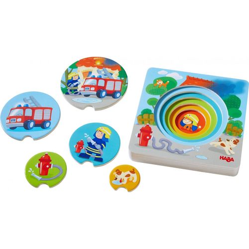 Haba Puzzle En Bois Pompiers