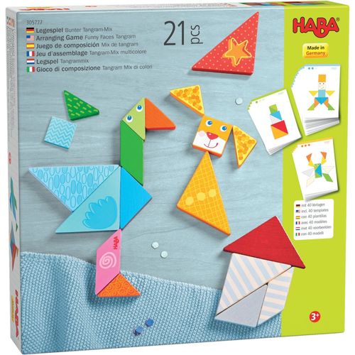Haba Jeu Dassemblage Tangram-Mix Multicolore