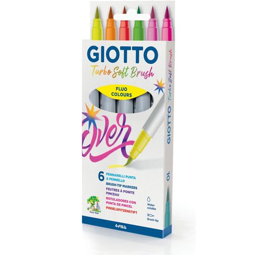 Giotto Giotto Turbo Giant - Etui 6 Feutres Fluos
