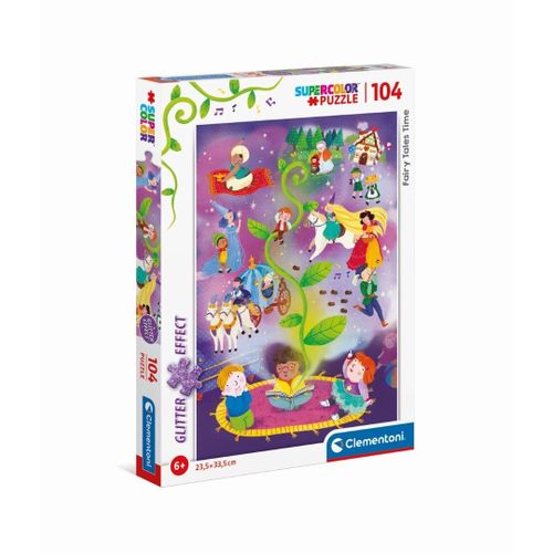 Puzzle Enfant Glitter 104 Pièces - Fairy Tales Time