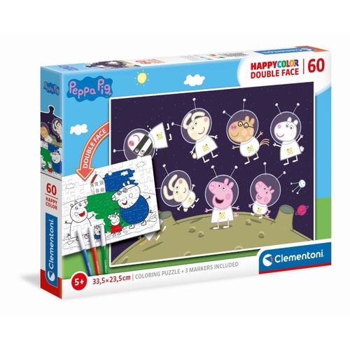 Puzzle Enfant Happy Color 60 Pièces - Peppa Pig
