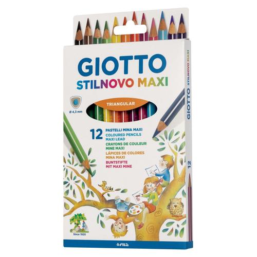 Giotto 12 Crayons Maxi Stylnovo