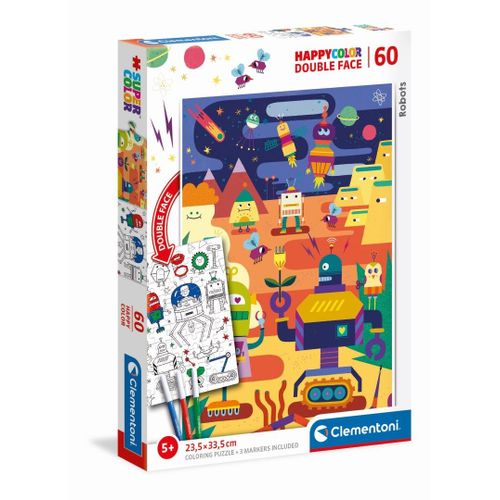Puzzle Enfant Happy Color 60 Pièces - Robots