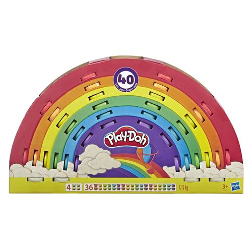 Hasbro Play-Doh 40 Pots Arc-En-Ciel