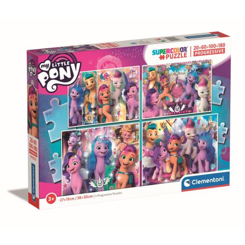 Puzzle Enfant 20+60+100+180 Pièces - Mon Petit Poney
