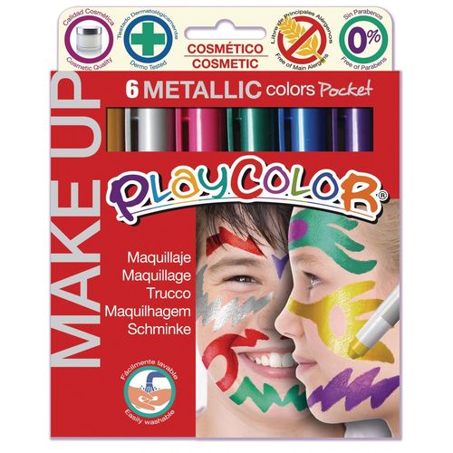 Playcolor Boite 6 Sticks Maquillage Pock Metallic