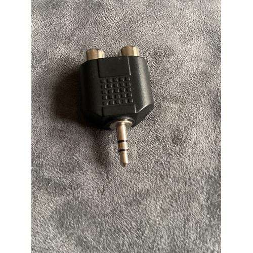 Adaptateur RCA vers Jack 3.5 mm Stéréo Mâle - Femelle Audio Casque Ecouter Hifi