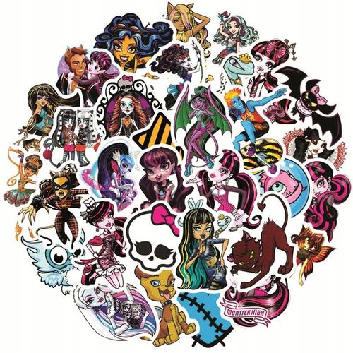 200 Autocollants Monster High Pour Le Style De Voiture,Aesthetic Couleurs Stickers, Imperm¿¿Able Vinyle Autocollant Pour Telephone Ordinateur Portable Macbook Scrapbooking