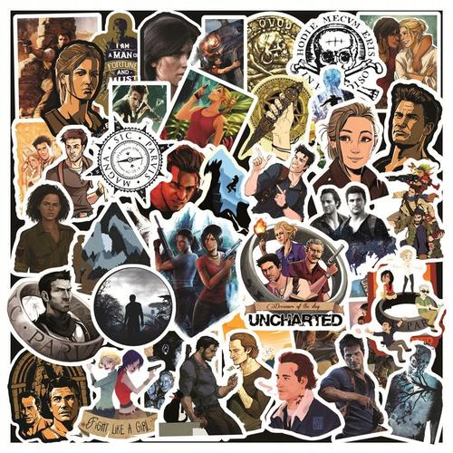 200 Pi¿¿Ces Du Film Classique Uncharted Avec Un Score ¿¿Lev¿¿,Aesthetic Couleurs Stickers, Imperm¿¿Able Vinyle Autocollant Pour Telephone Ordinateur Portable Macbook Scrapbooking