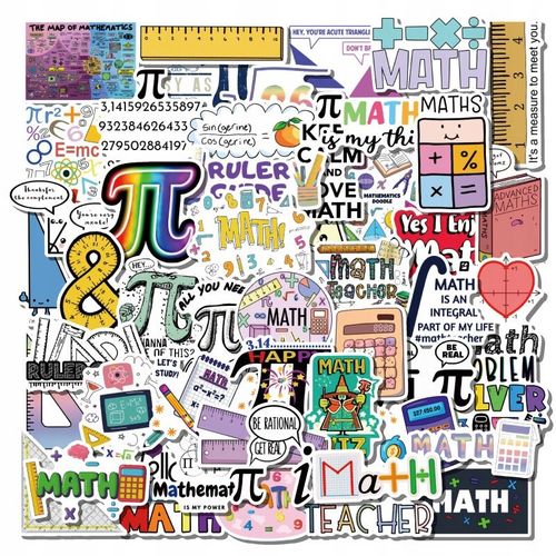 200 Symboles Math¿¿Matiques Pour L'enseignement Informatique,Aesthetic Couleurs Stickers, Imperm¿¿Able Vinyle Autocollant Pour Telephone Ordinateur Portable Macbook Scrapbooking