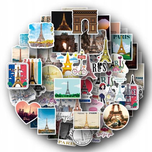 200 Pi¿¿Ces Esth¿¿Tique Tour Eiffel France Paris Sur,Aesthetic Couleurs Stickers, Imperm¿¿Able Vinyle Autocollant Pour Telephone Ordinateur Portable Macbook Scrapbooking