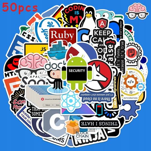 Programmeur Internet Java Docker Btc, 200 Pi¿¿Ces,Aesthetic Couleurs Stickers, Imperm¿¿Able Vinyle Autocollant Pour Telephone Ordinateur Portable Macbook Scrapbooking