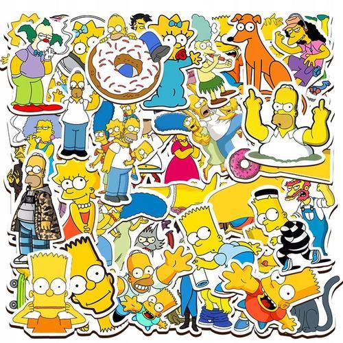 Autocollants De Com¿¿Die Familiale Simpson, 200 Pi¿¿Ces,Aesthetic Couleurs Stickers, Imperm¿¿Able Vinyle Autocollant Pour Telephone Ordinateur Portable Macbook Scrapbooking