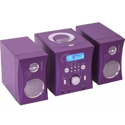 Chaîne hifi - BIGBEN MCD06P,Cd,FM,Mp3 - violet