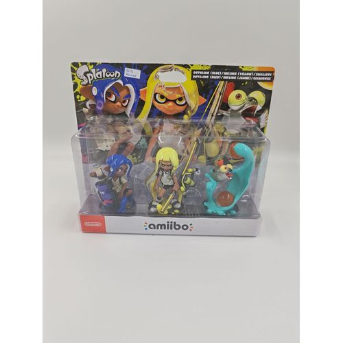 Figurine Amiibo Splatoon Octaling (Bleu) Inkling (Jaune) Salmioche