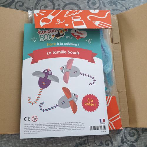 Kit Toucanbox, Pour Famille Souris - Formes En Feutrine, Oreilles En Feutrine, Cure-Pipes Géants, Nez Autocollants, Yeux Autocollants, Feuille De Papier Orange