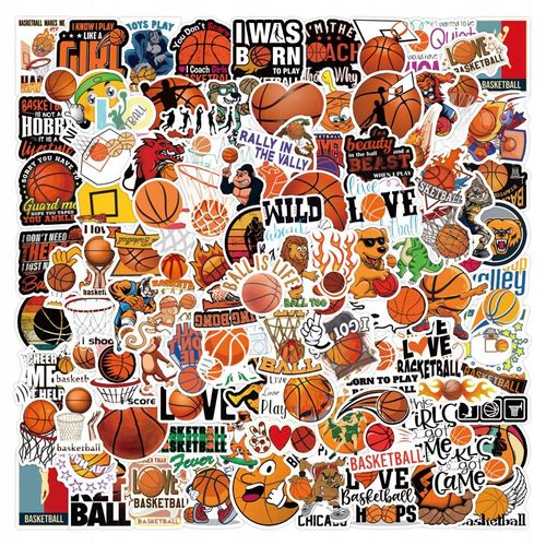 200 Autocollants Graffitis Love Basketball,Aesthetic Couleurs Stickers, Imperm¿¿Able Vinyle Autocollant Pour Telephone Ordinateur Portable Macbook Scrapbooking