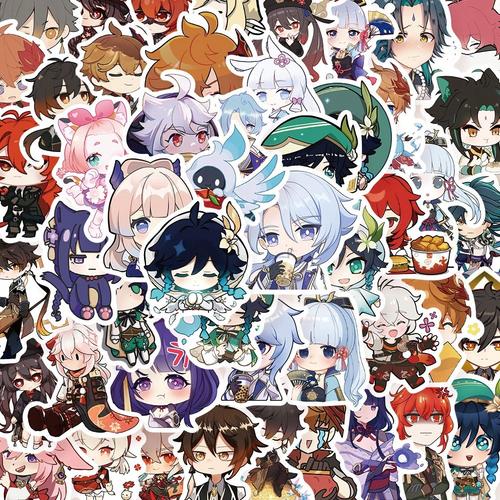 Nouveau 200 Pi¿¿Ces Autocollants De Jeu Anim¿¿ Genshin Impact G,Aesthetic Couleurs Stickers, Imperm¿¿Able Vinyle Autocollant Pour Telephone Ordinateur Portable Macbook Scrapbooking