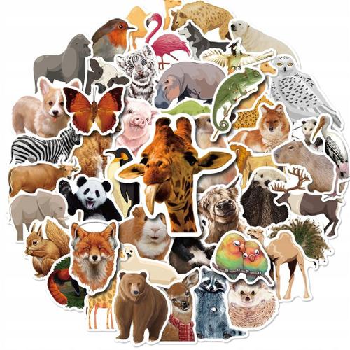 200 Autocollants D'animaux Sauvages De Zoo De Dessin Anim¿¿,Aesthetic Couleurs Stickers, Imperm¿¿Able Vinyle Autocollant Pour Telephone Ordinateur Portable Macbook Scrapbooking