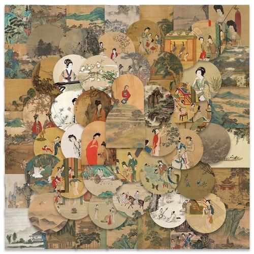 Autocollant Vintage Paysage Chinois Pour Femmes, 200 Pi¿¿Ces,Aesthetic Couleurs Stickers, Imperm¿¿Able Vinyle Autocollant Pour Telephone Ordinateur Portable Macbook Scrapbooking