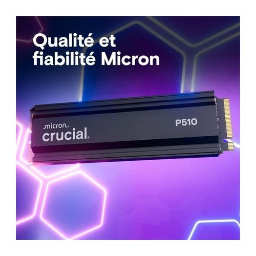 Crucial CT1000P510SSD5 disque SSD 1 To M.2 PCI Express 5.0 NVMe TLC