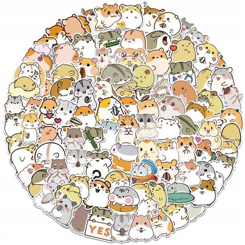 Train De Personnalit¿¿ Graffiti Hamster De Dessin Anim¿¿, 200 Pi¿¿Ces,Aesthetic Couleurs Stickers, Imperm¿¿Able Vinyle Autocollant Pour Telephone Ordinateur Portable Macbook Scrapbooking