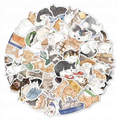 Train De Personnalit¿¿ Graffiti Chat Dessin Anim¿¿, 200 Pi¿¿Ces,Aesthetic Couleurs Stickers, Imperm¿¿Able Vinyle Autocollant Pour Telephone Ordinateur Portable Macbook Scrapbooking