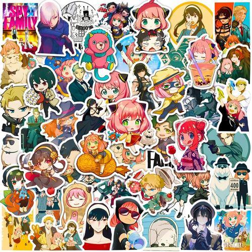 200 Autocollants D'espionnage Anim¿¿ ¿¿ Saison Familiale,Aesthetic Couleurs Stickers, Imperm¿¿Able Vinyle Autocollant Pour Telephone Ordinateur Portable Macbook Scrapbooking