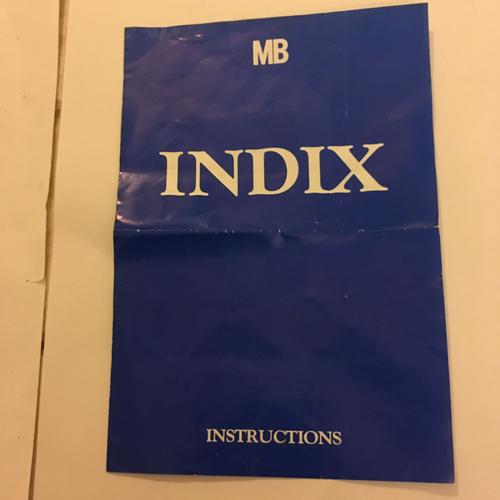Notice Pour Le Jeu Indix Mb 1988
