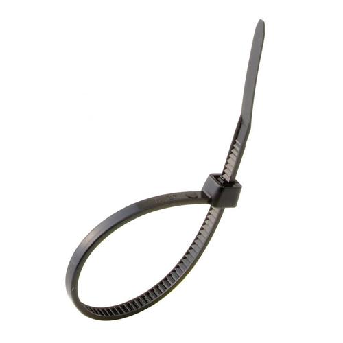 Collier serre-câbles 2,5 x 100 mm noir 100 pièces