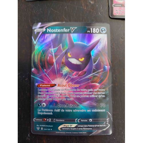 Carte Pokemon Base 180 Nostenfer V / Reverse Brillante