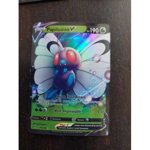 Carte Pokemon Base 190 Papilusion V / Reverse Brillante