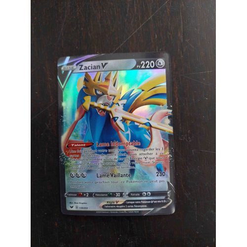 Carte Pokemon Base 220 Zacian V / Reverse Brillante