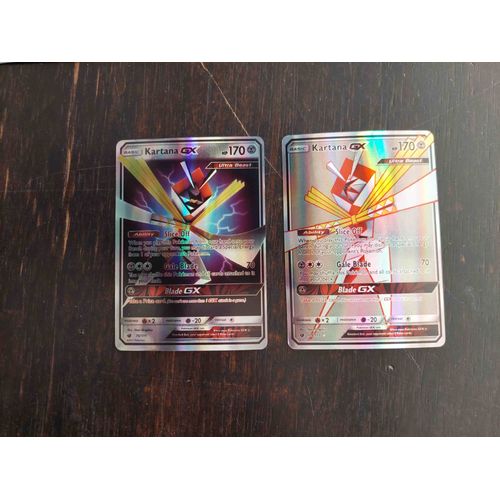 Lot De 2 Cartes Pokemon Basic 170 Kartana Gx / Reverse Brillante