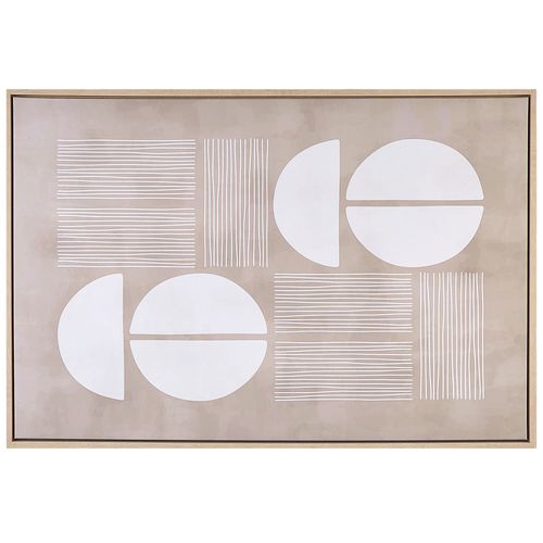 Tableau décoratif beige abstrait 63 x 93 cm RACALE