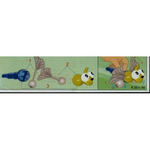Kinder - Insecte Jaune À Queue Bleue K00,65