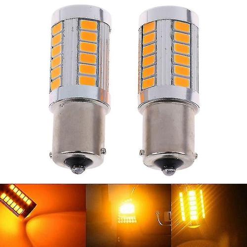 2x1156 Ba15s P21w 33 Smd Led Feu Diurne Ampoule Jaune Super Lumineux