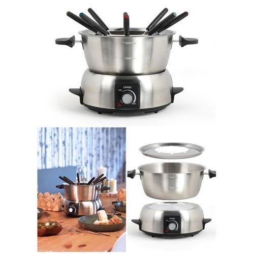 Appareil à fondue électrique INOX 8 Personnes 1L8 en acier inoxydable