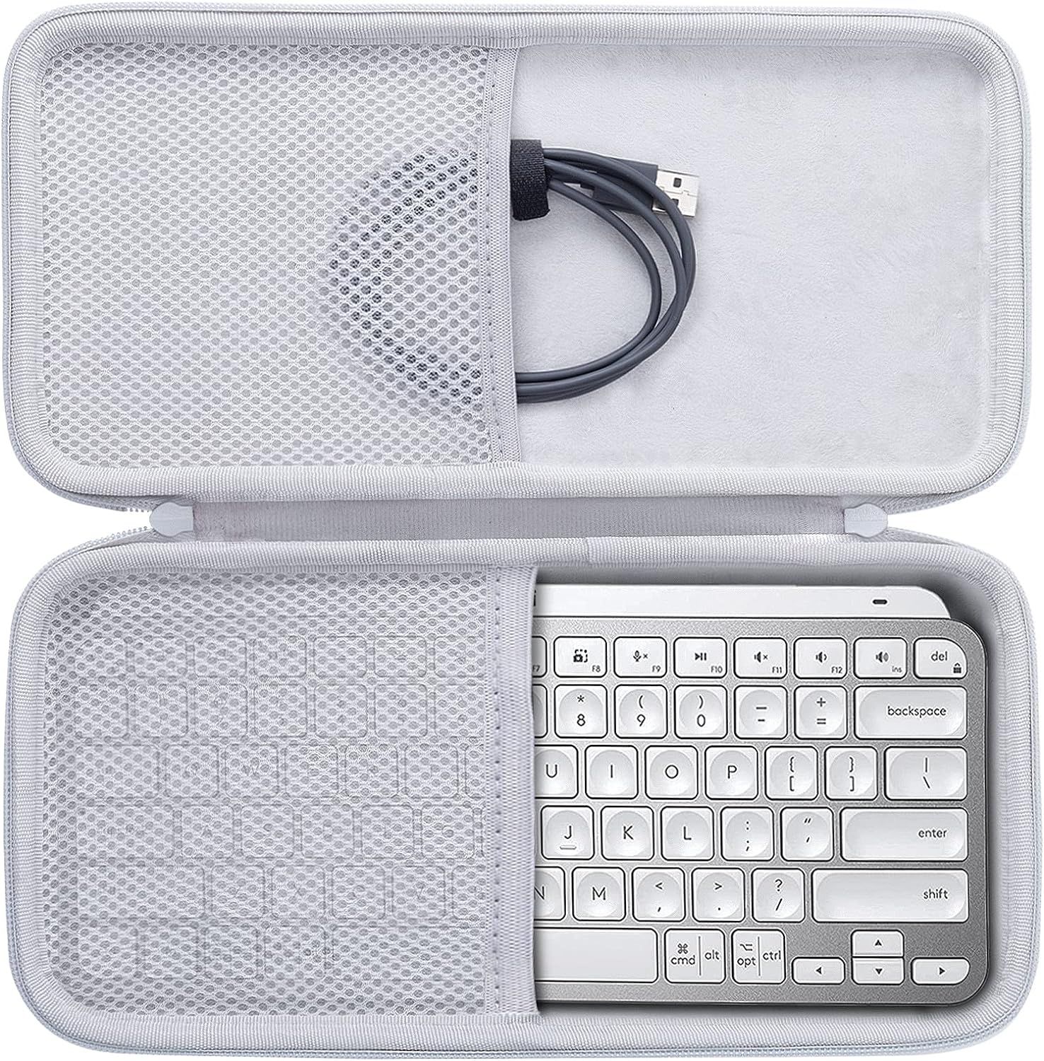 Housse Rigide pour Logitech MX Keys Mini Clavier WRLS ¿¿clair¿¿, Housse Seule (White)