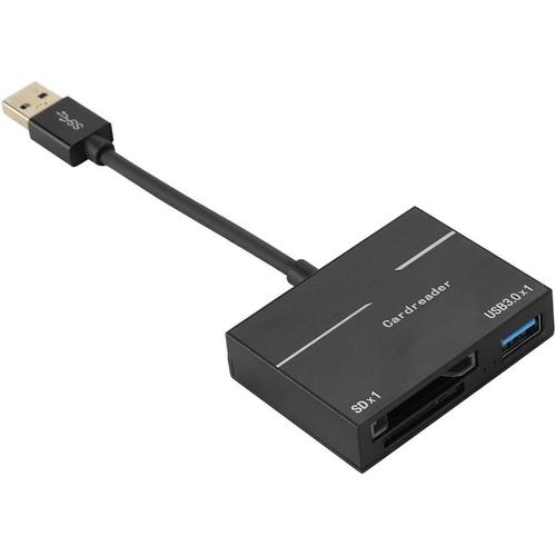 Lecteur de Carte M¿¿moire XQD/SD Adaptateur USB 3.0 500Mb / s pour Sony s¿¿rie G, Carte Lexar USB Mark Compatible pour Windows/Mac OS