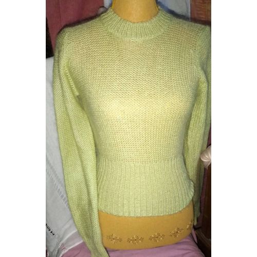 Pull De Belle Qualité Marque Kookaï.50% Mohair Et 50% Acrylique. Taille 36. Coloriage Anis