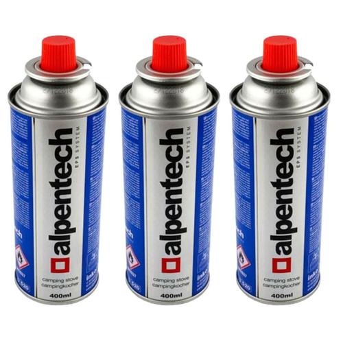 Pack de 3 cartouches gaz ALPENTECH 250g butane Bouteille de gaz UN2037 pour rechauds et desherbeurs thermiques