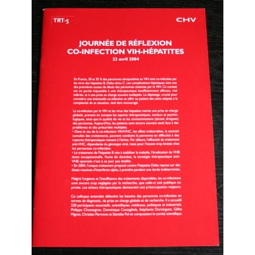 Trt-5 / Chv  N° 0 : Journée De Réflexion Co-Infection Vih-Hépatites, Avril 2004