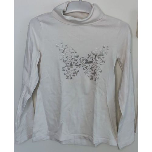 T-Shirt Manches Longues Blanc Kiabi - T6 Ans