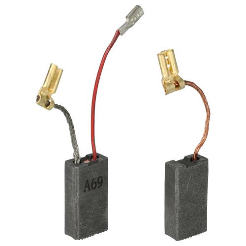 vhbw 2x balais de charbon 23 x 12,3 x 6,2 mm compatible avec Bosch GSH 500, 388, 4, 5.5 Basic, 5 E, 5 CE outil électrique, marteau piqueur