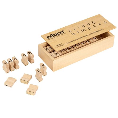 Apprendre Les Langues - Tampons De Lettres - Jeu Montessori