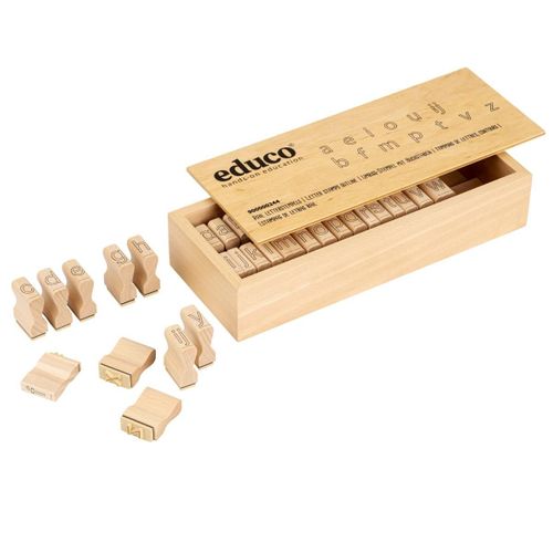Apprendre Les Langues - Tampons De Lettres, Contours - Jeu Montessori
