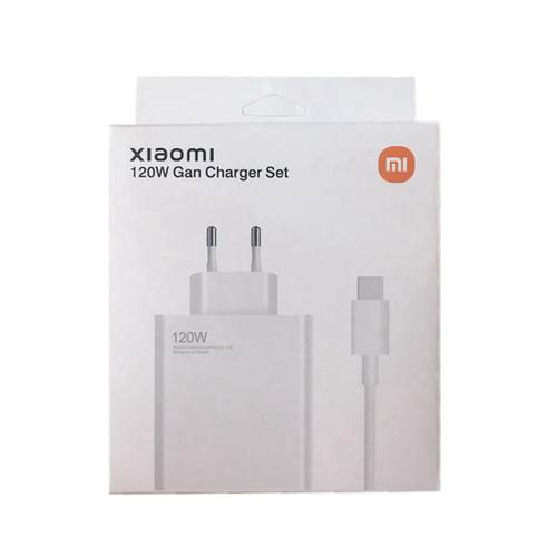 Chargeur Rapide 120 W (120W) Gan Adaptateur Secteur avec Câble USB C pour Xiaomi Redmi - Blanc - [MIYI®]